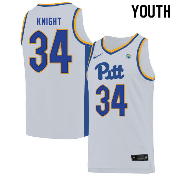 Youth #34 Billy Knight Pitt Panthers College Basketball Jerseys Sale-White
